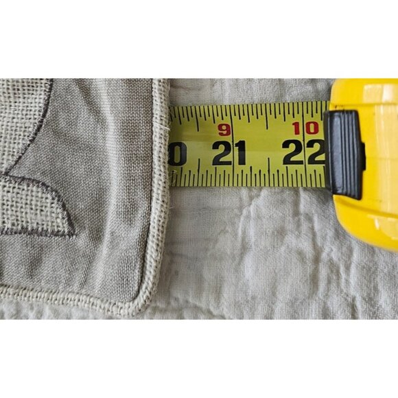 Easter Bunny Decorative Pillow Cover, Neutral Linen Look, Appliqué, 12" x 20" - Picture 4 of 5